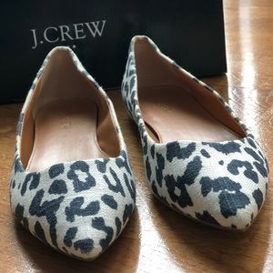 J. Crew Pointed Toe Spotted Flats